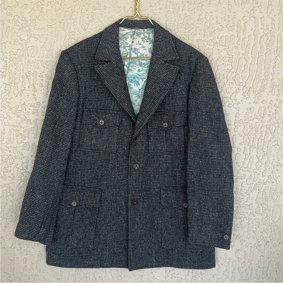 Vintage London House for Bills Wool Field Jacket Equestrian Lining - Picture 2 of 13